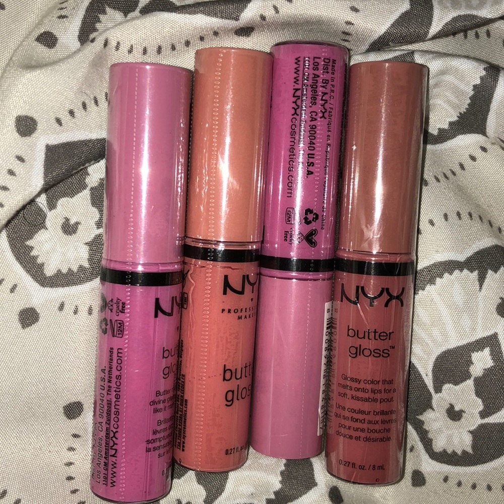 Set of 4 NYX butter gloss